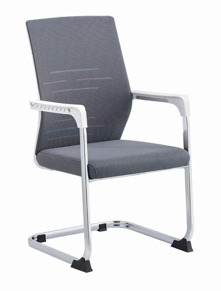 SS steel base net cushion visitors chair